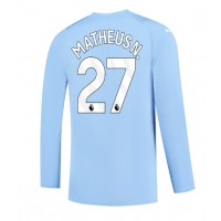 Manchester City Matheus Nunes #27 Hjemmedrakt 2023-24 Langermet